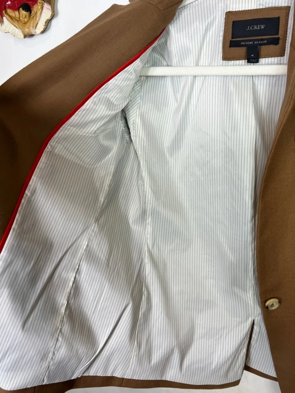 J.Crew Regent Blazer Camel Color Wool Blend Tailored Classic Career Jacket 4 - Picture 7 of 13